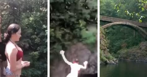 insane video shows ‘friend push teen off bridge she survives with injuries but sister wants