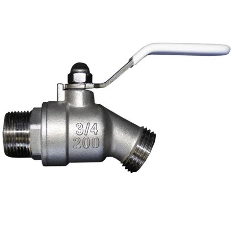 American Valve 34 In Stainless Steel Quarter Turn Hose Bibb Shut Off