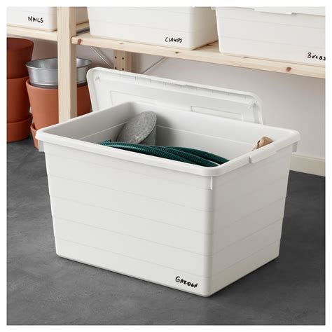 Ikea Sockerbit Box With Lid White Outdoor Storage Boxes Storage