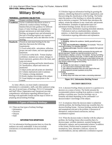 Military Briefing Diagram Quizlet