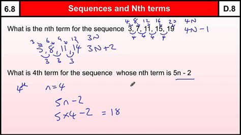 A n = nth term of the sequence. Sequences For Grade 7 - simultaneous equation with ...