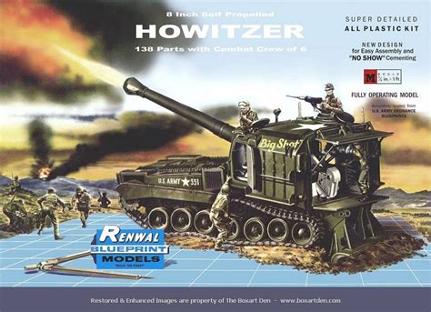 Renwal Big Shot Self Propelled Howitzer Bp Plastic Model Kits