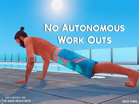 Sims 4 No Autonomous Work Outs Sims 4 Sims Sims 4 Mods