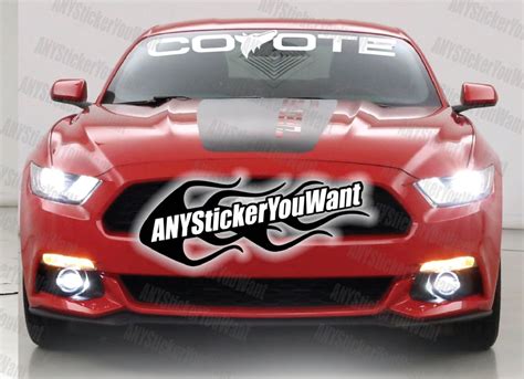 Mustang Coyote Windshield Graphic Decal Sticker Fits Ford Etsy Uk