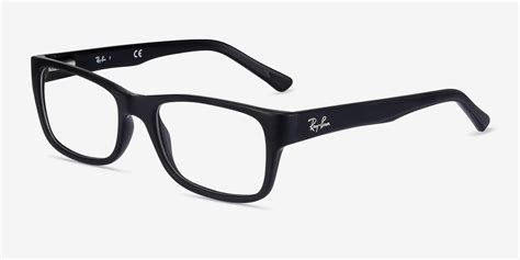 Ray Ban Rb5268 Rectangle Matte Black Frame Eyeglasses Eyebuydirect