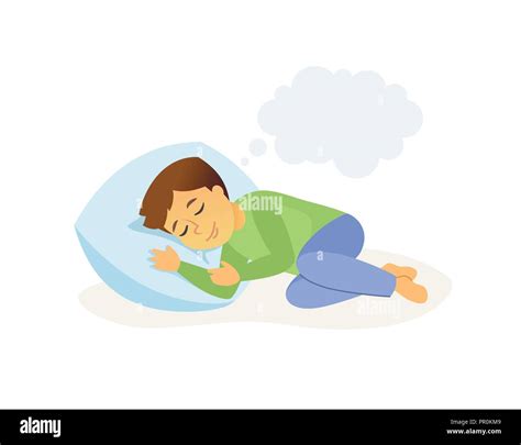 Teen Boy Sleep Bed Stock Vector Images Alamy