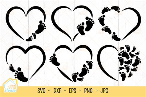 Baby Footprint With Heart Svg Baby Feet Clipart Ph
