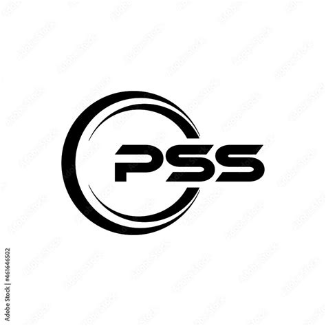 Pss Letter Logo Design With White Background In Illustrator Vector