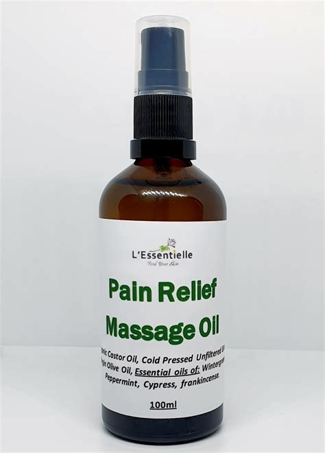Massage Oil For Pain Relief 100ml Lessentielle