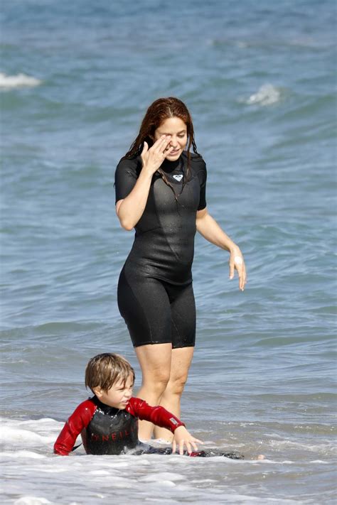 Shakira Seen Enjoying A Sunny Afternoon With Her Kids At The Beach In