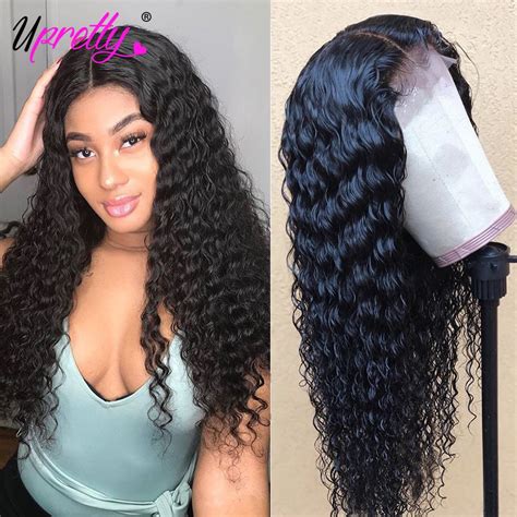 Deep Wave Wig Lace Front Human Hair Wigs 150 180 250 Density Glueless
