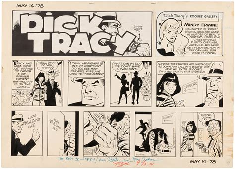 Hake S DICK TRACY 1978 SUNDAY PAGE ORIGINAL ART BY RICK FLETCHER