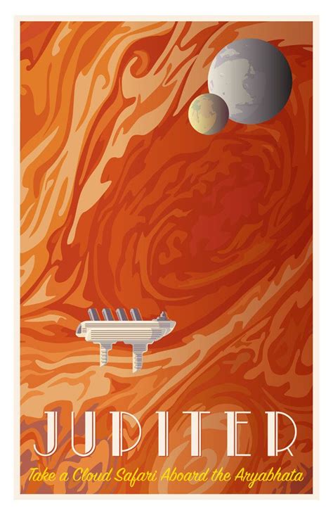Jupiter Cruise Poster Stevethomasart Retro Space Posters Vintage