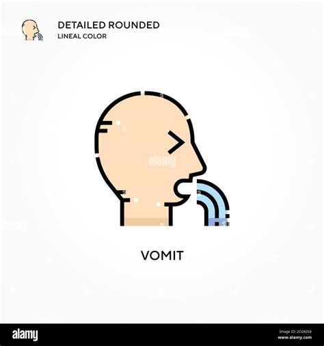 Vomit Vector Icon Modern Vector Illustration Concepts Easy To Edit