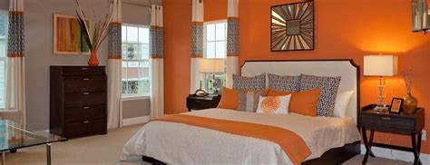 10 orange accent wall bedroom