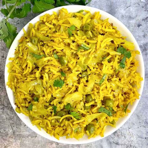 Cabbage Rice Instant Pot Indian Cabbage Pulao Indian Veggie Delight