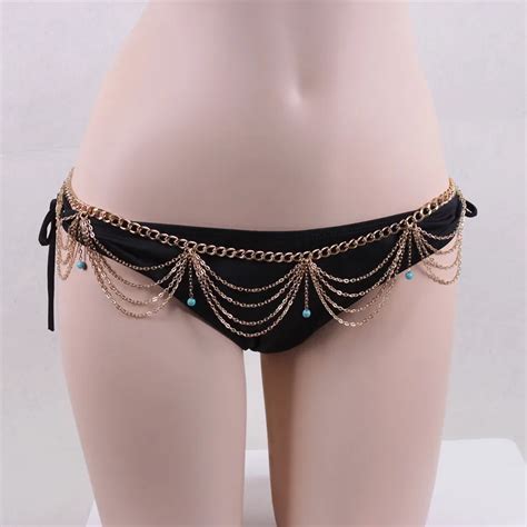 Handmade Sexy Hot Sale Synthetic Beads Body Belly Waist Body Chain Exquisite Jewelry Body