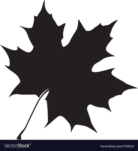 Isolated Fall Leaf Silhouette Royalty Free Vector Image