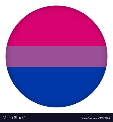 Flag Bisexual Round Icon Badge Or Button Vector Image