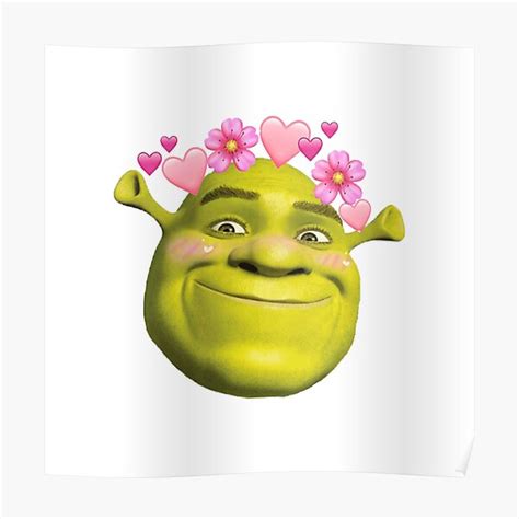 Shrek Cute Shrek Meme Posters Redbubble