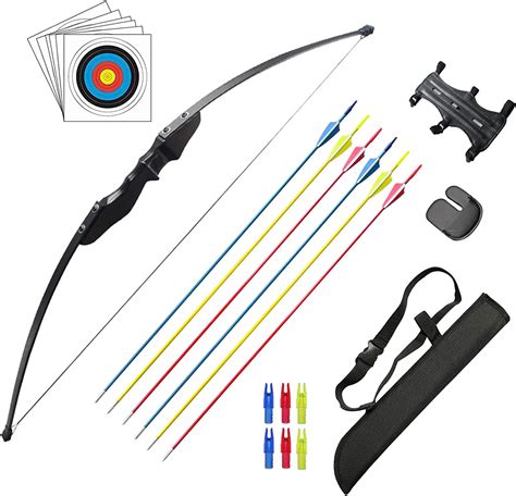 Straight Bow Archery Set For Junior Hunting Beginner Bow And Arrow