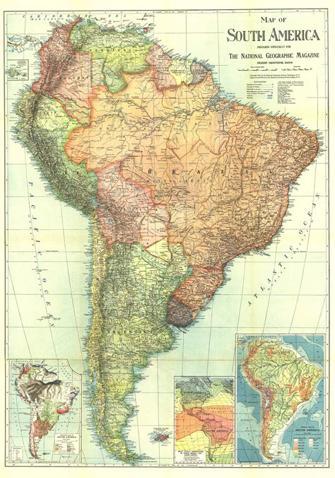 Map Of South America 1921 Mapa Da América Do Sul America Map Art