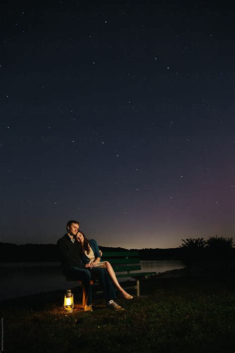 Young Couple Under The Stars At Night By Brian Powell Sky Romance