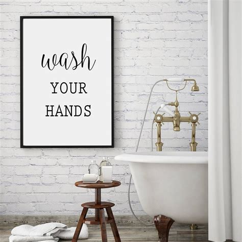 Humorous Bathroom Quote Prints Set Of 6 Funny Bathroom Quotes Etsy In