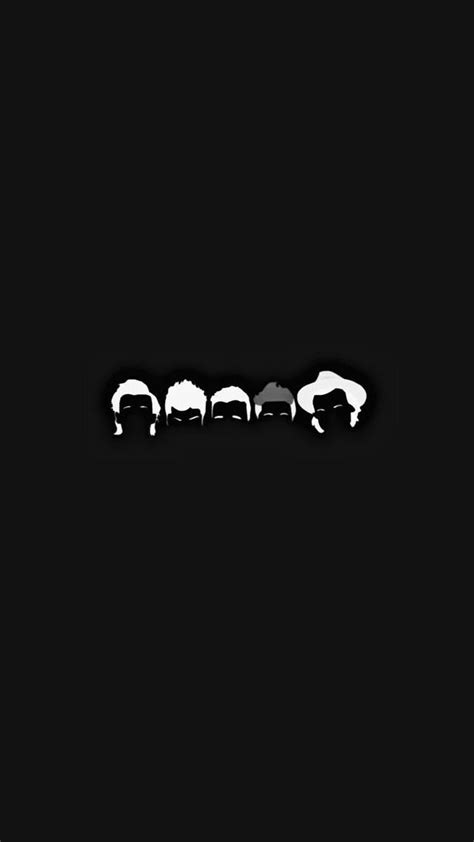 One Direction Logo Black And White Wallpaper