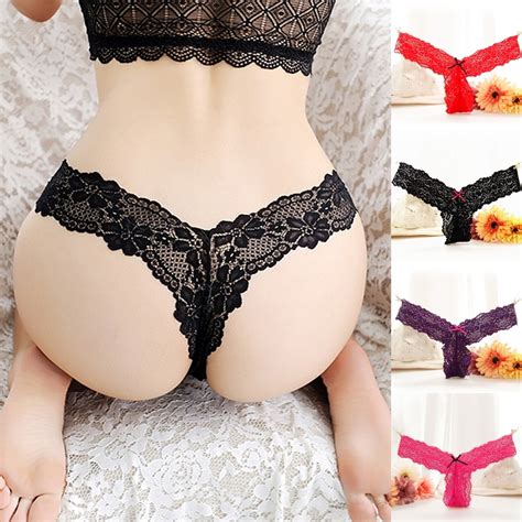 Womens Black Lace Thongs G String V String Panties Knickers Lingerie Underwear Hot Walmart Canada