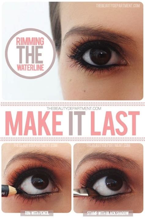 How to apply fullday eyeliner sealer eyeliners stay on. That Putting Eye Liner On Both Top And Bottom Waterlines Doesn't Give A Smudged Look #Tipit # ...