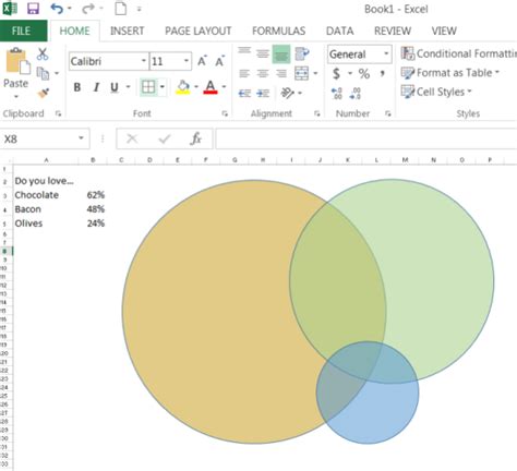 How To Create A Venn Diagram In Excel Venn Diagram Diagram Excel