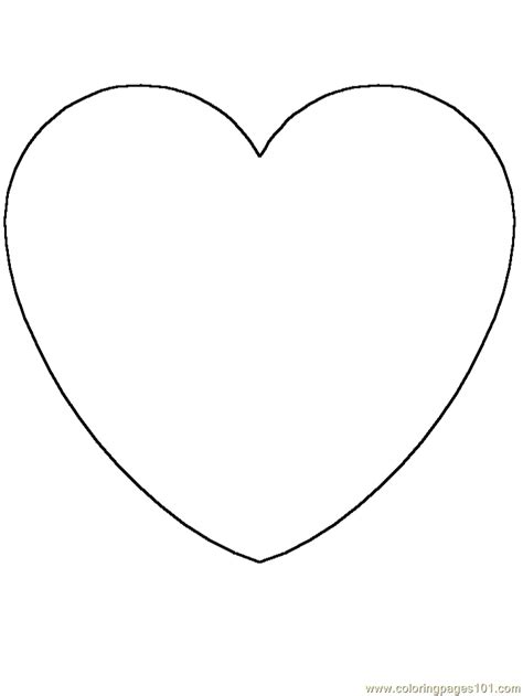coloring pages heart cartoons simple shapes  printable
