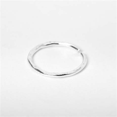 Jewellery Claires Nose Sterling Silver 20g Hammered Nose Ring