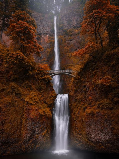 Multnomah Falls Oregon United States A The Earth