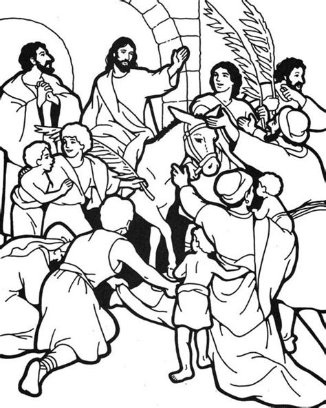 Palm Sunday Coloring Pages To Print At Getdrawings Free Download