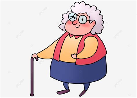 Old Lady Cartoon Old Lady Cartoon Grey Hair PNG Transparent Clipart