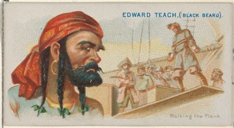 Edward Teach Black Beard Walking The Plank From The Pirates Of The