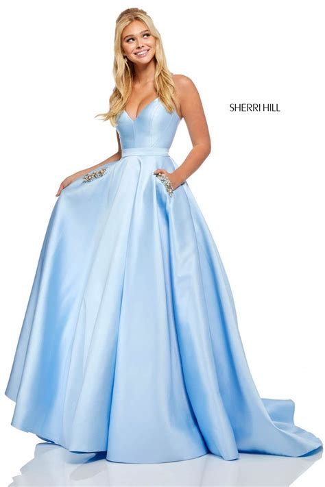 Sherri Hill 52725 Dress In 2021 Light Blue Prom Dress Sherri Hill