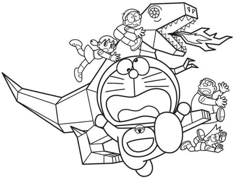Kumpulan gambar mewarnai kartun doraemon dan kawan kawan. Mewarnai Gambar Doraemon untuk Anak-anak