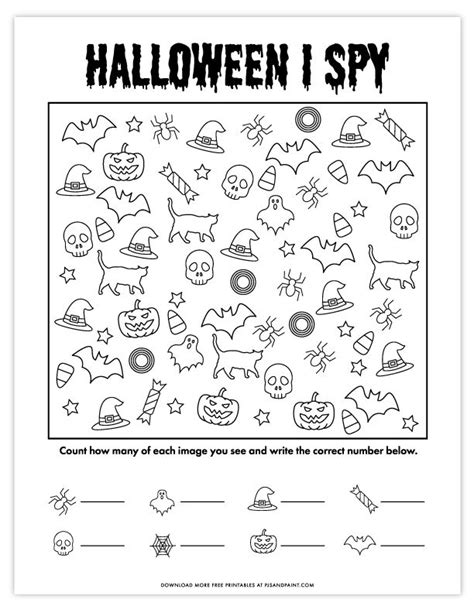 Halloween I Spy Game Free Printable Halloween Printables Kids