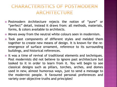 Ppt Postmodern Architecture Powerpoint Presentation Free Download