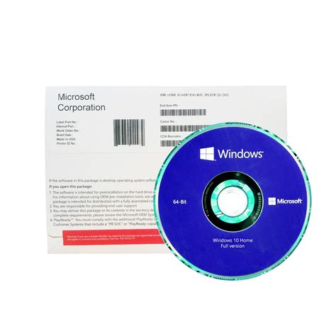 Microsoft Windows 10 Home Dvd 64bit Os Free Upgrade To Windows 11