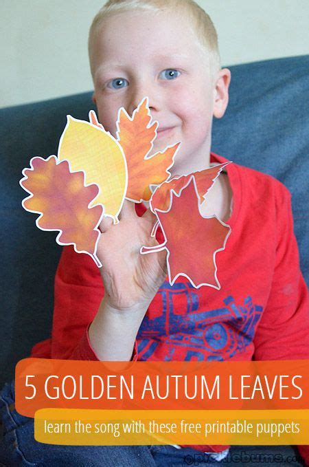 5 Golden Autumn Leaves Free Printable Puppets And An Autumnfall Song