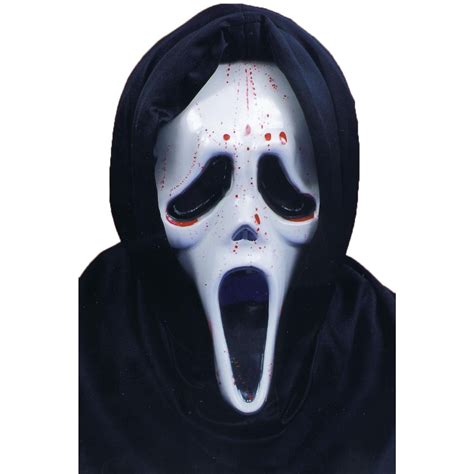 Fancy Dress Shoes Scream Bleeding Horror Halloween Mask Blood Hooded