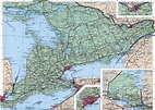 Ontario detailed geographic map.Free printable geographical map Ontario ...