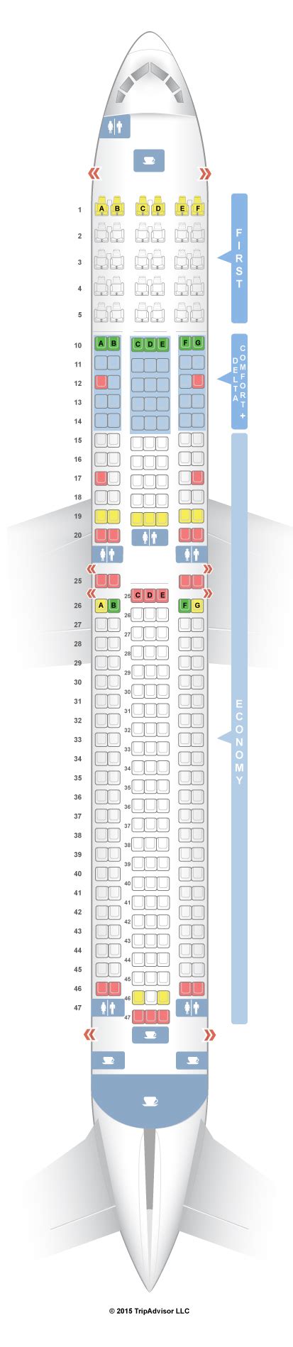 Seatguru Seat Map Delta Boeing 767 300 76p76q