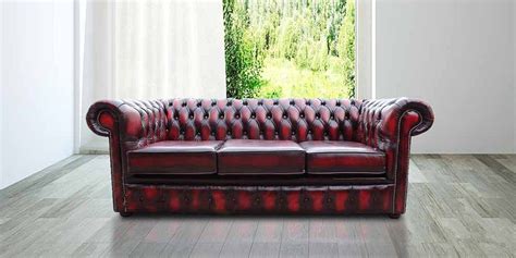 Designersofas4u Buy 3 Seat Oxblood Leather Chesterfield Chesterfield