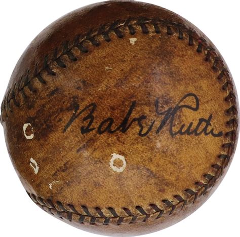 1929 Babe Ruth Ball Comes With Rare Video Of Babe Signing Autograph Slugging Home Run Sports