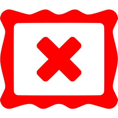 Red Remove Image Icon Free Red Image Icons